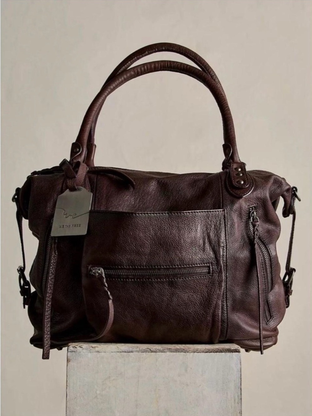 Free People Emerson Tote Bag in Bitter Bark Brown